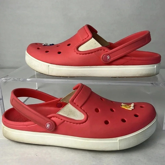 Crocs Unisex Citilane Slip-On Clogs Coral/White Size M9 W11 - Picture 2 of 15